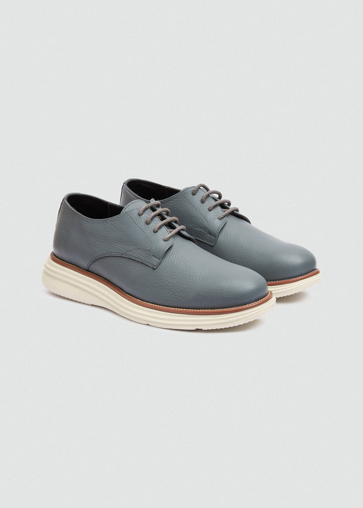 Suede Lace-Up Derby - Dark Grey - pair