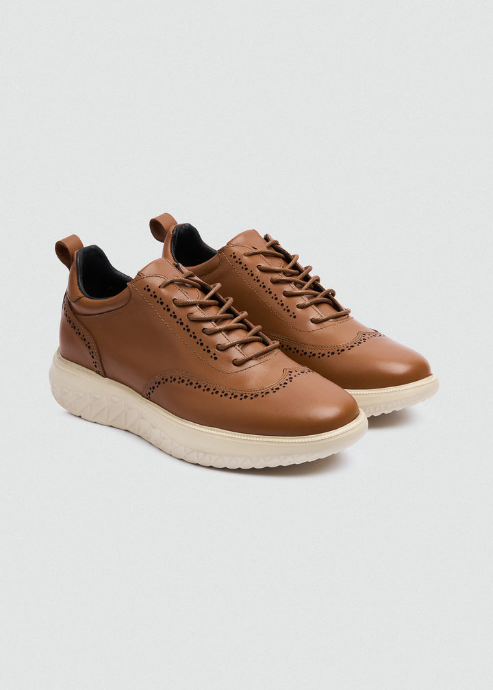 Wingtip Brogue Sneaker - Camel - pair