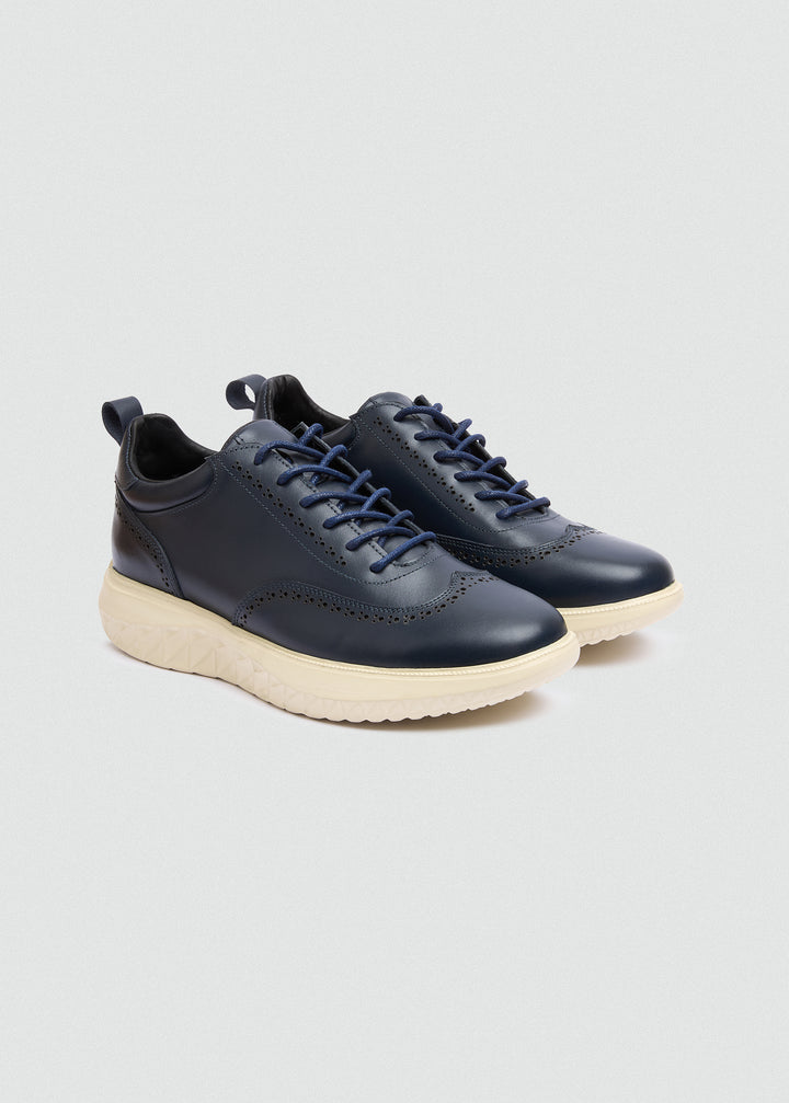 Wingtip Brogue Sneaker - Navy Blue - pair