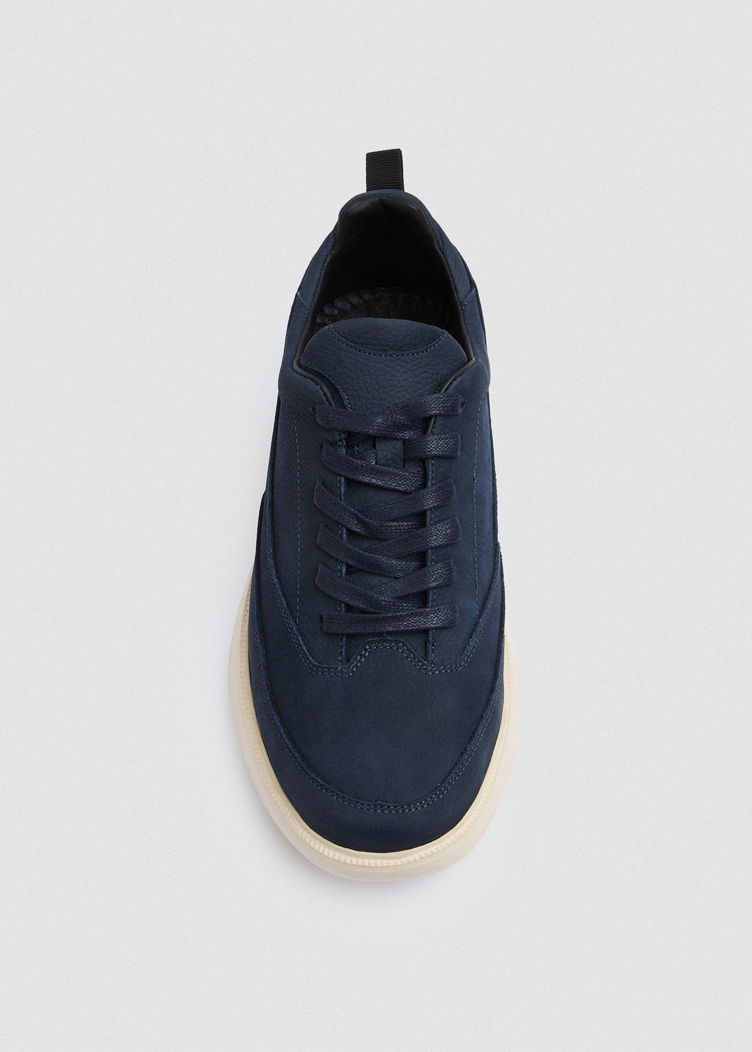 Chunky Sole Casual Sneaker - Textured Navy Blue - top view