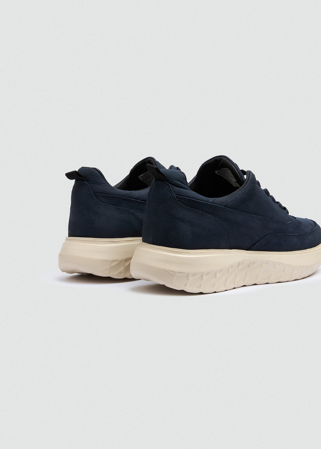 Chunky Sole Casual Sneaker - Textured Navy Blue - back