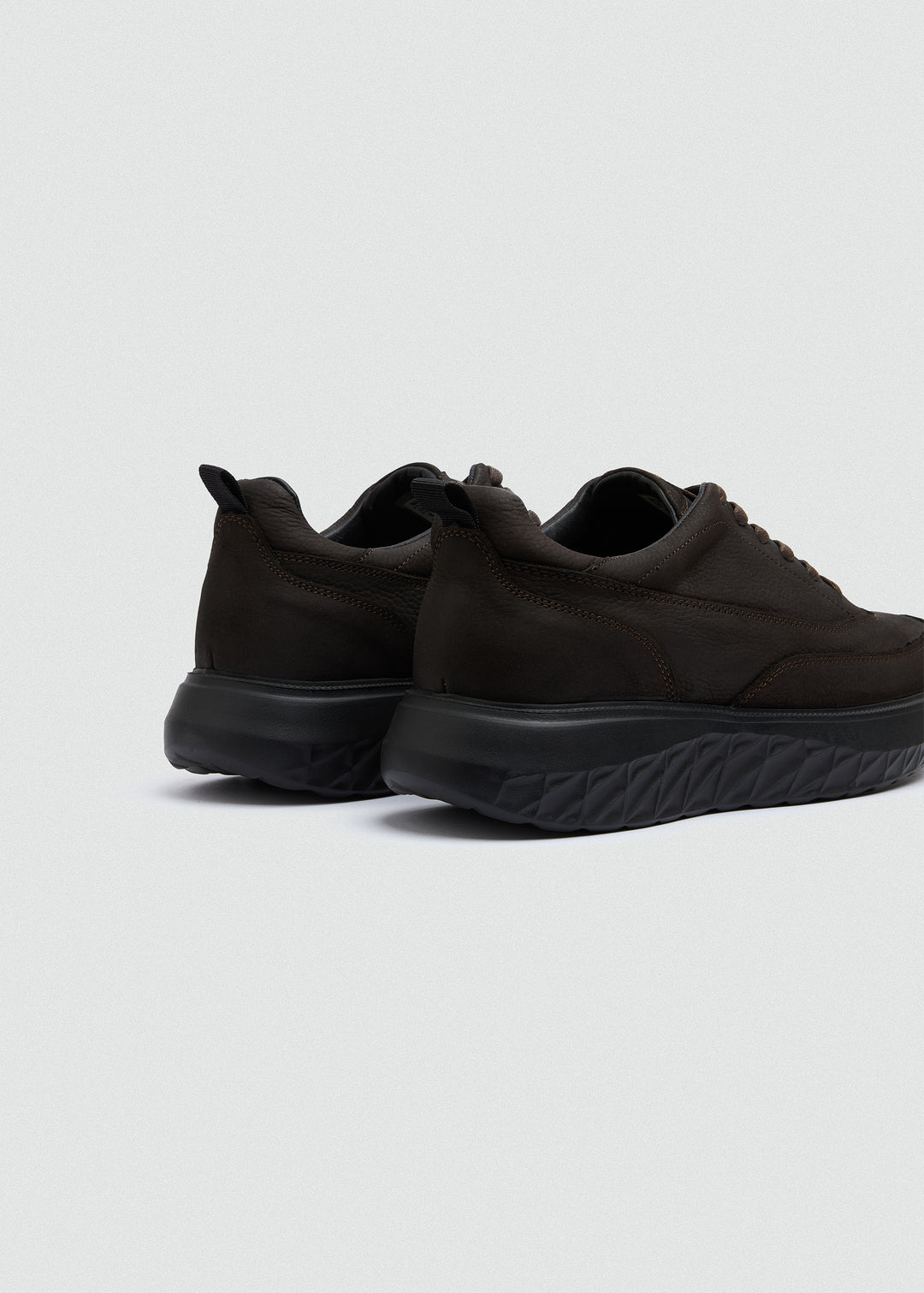 Chunky Sole Casual Sneaker - Textured Brown - back