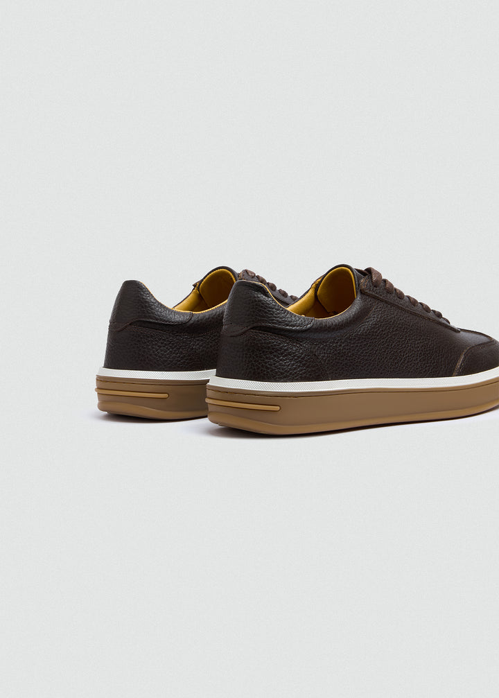 Retro Suede Sneaker - Textured Brown - back