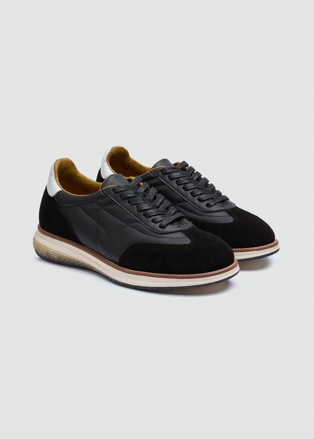 Quilted Retro Sneaker - Black - pair