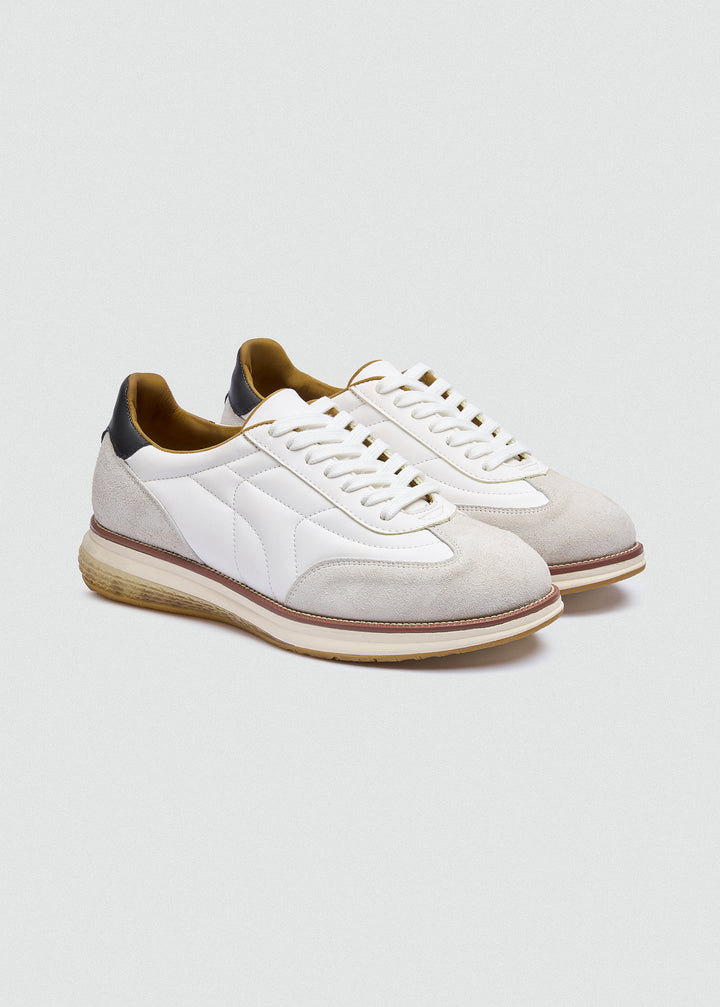 Quilted Retro Sneaker - White - pair