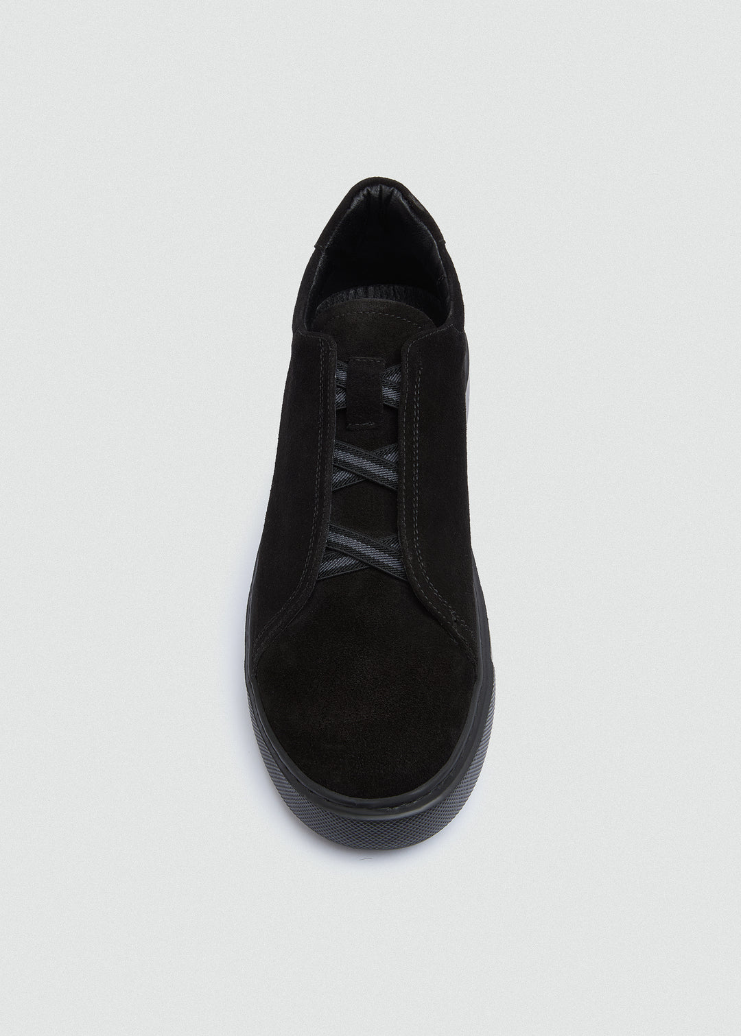 Lightweight Slip-On Sneaker - Suede Black - top view