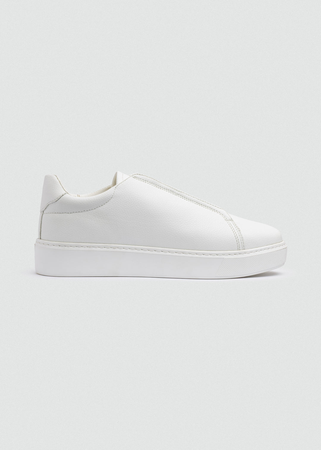 Lightweight Slip-On Sneaker in White - side view