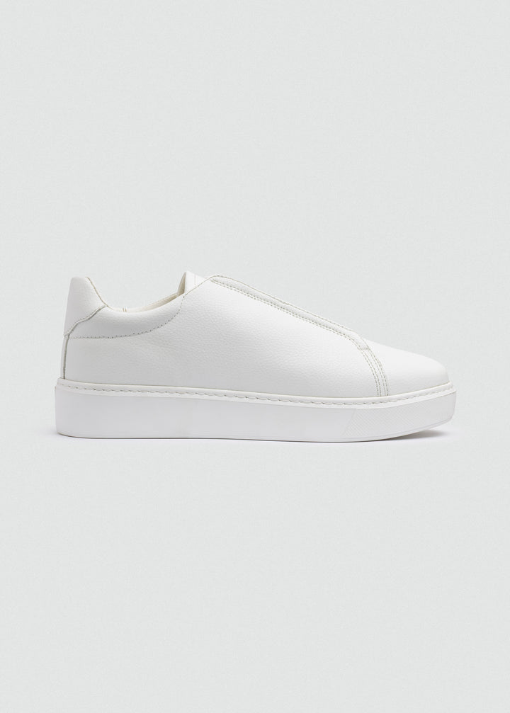 Lightweight Slip-On Sneaker in White - side view