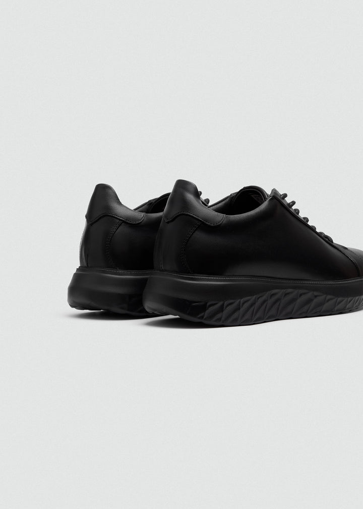 Runner Sneaker - Black - back view