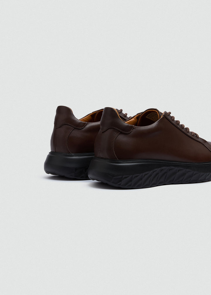 Everyday Comfort Sneaker - Brown - back view
