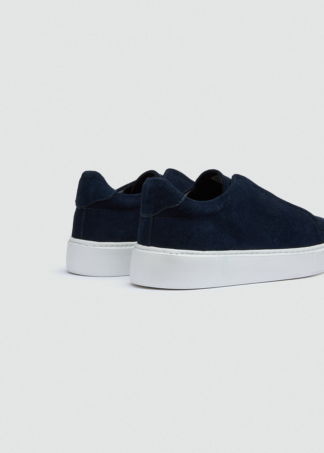 Lightweight Slip-On Sneaker - Suede Navy Blue - back view