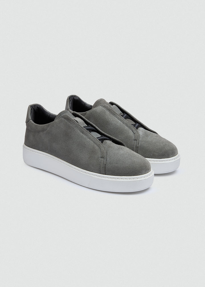 Lightweight Slip-On Sneaker - Suede Grey - pair