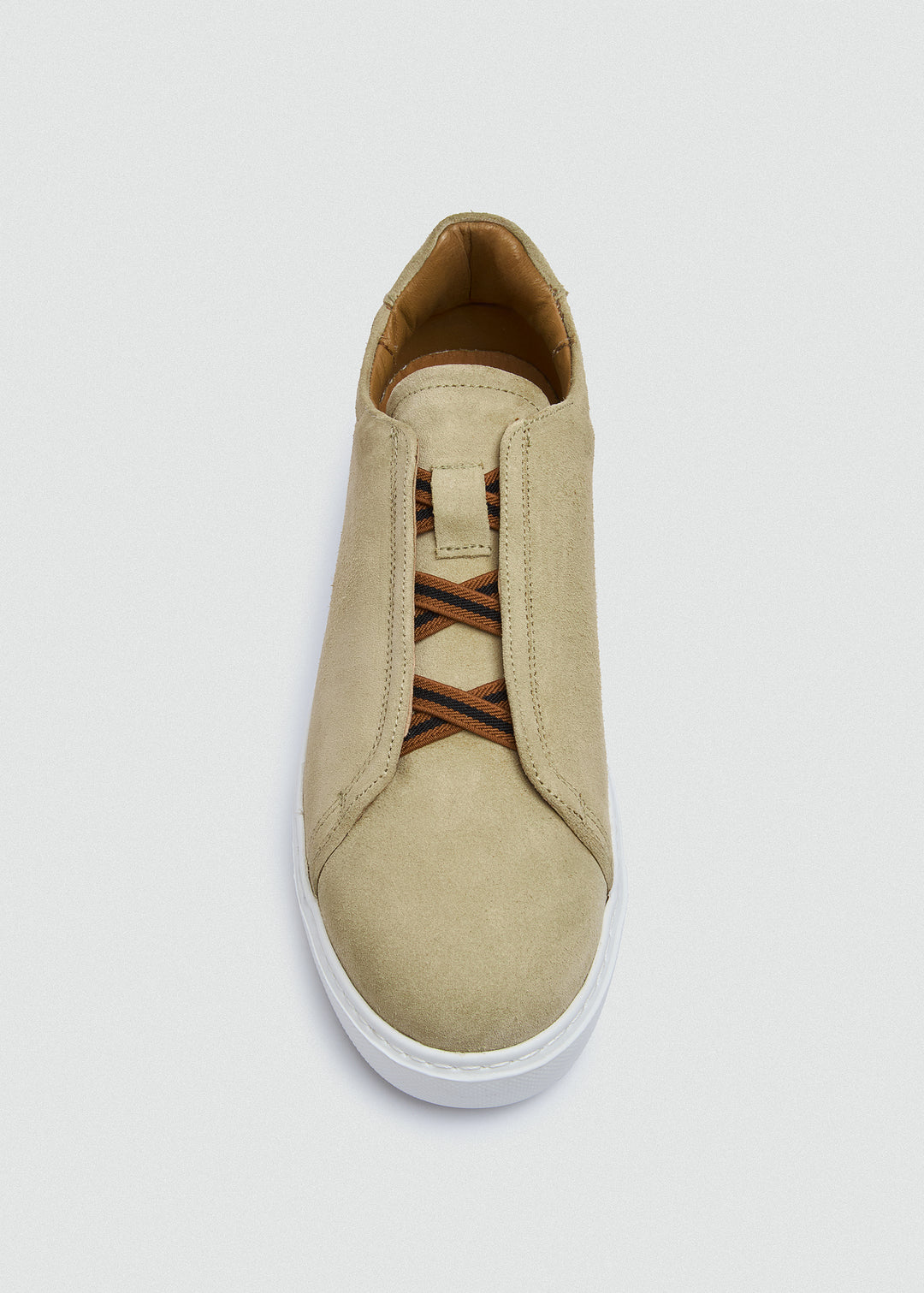 Lightweight Slip-On Sneaker - Suede Beige - top view