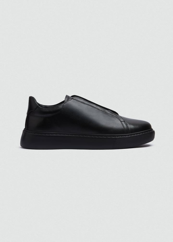 Lightweight Slip-On Sneaker - Black - side profile