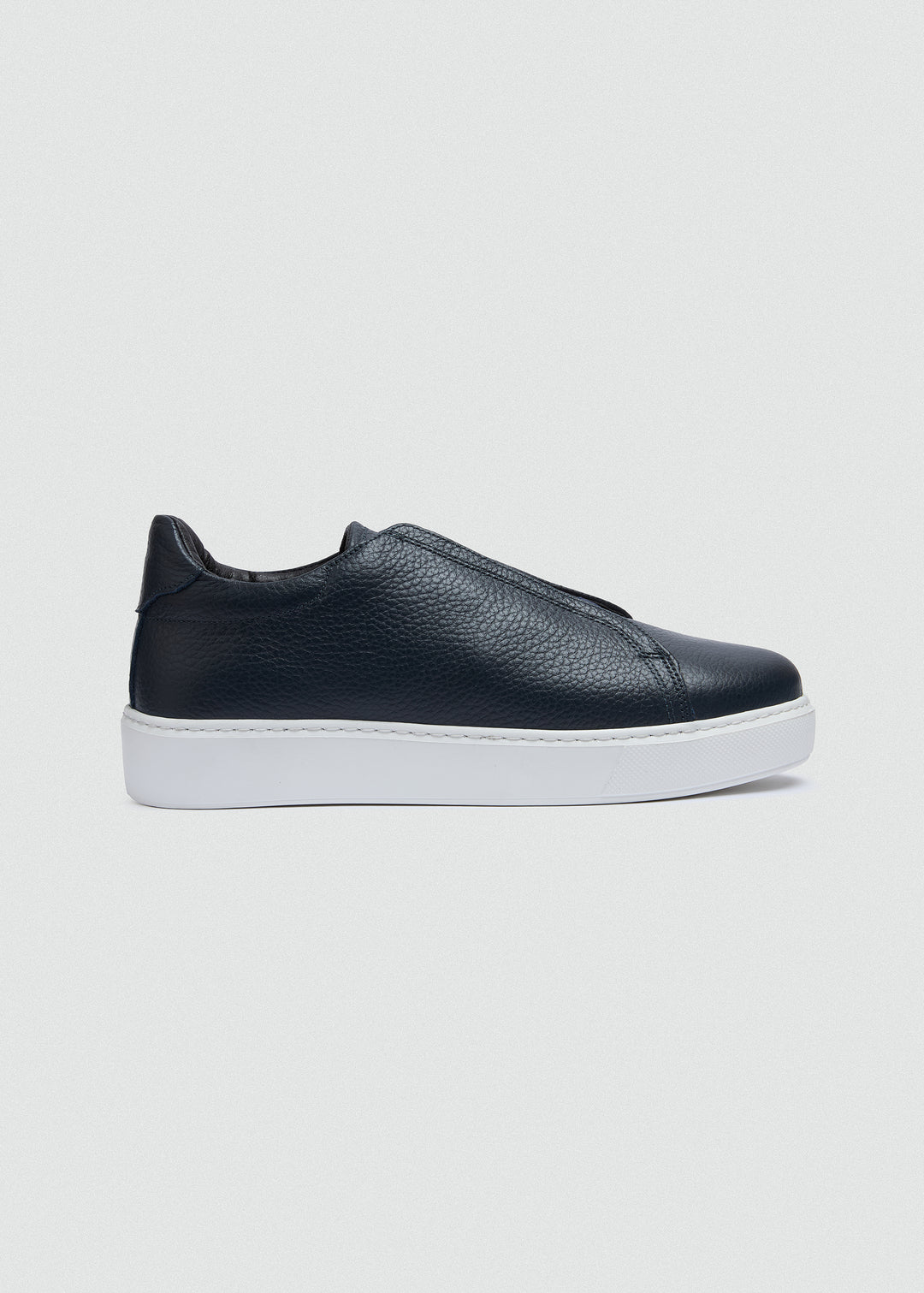 Lightweight Slip-On Sneaker - Textured Navy Blue - back view
