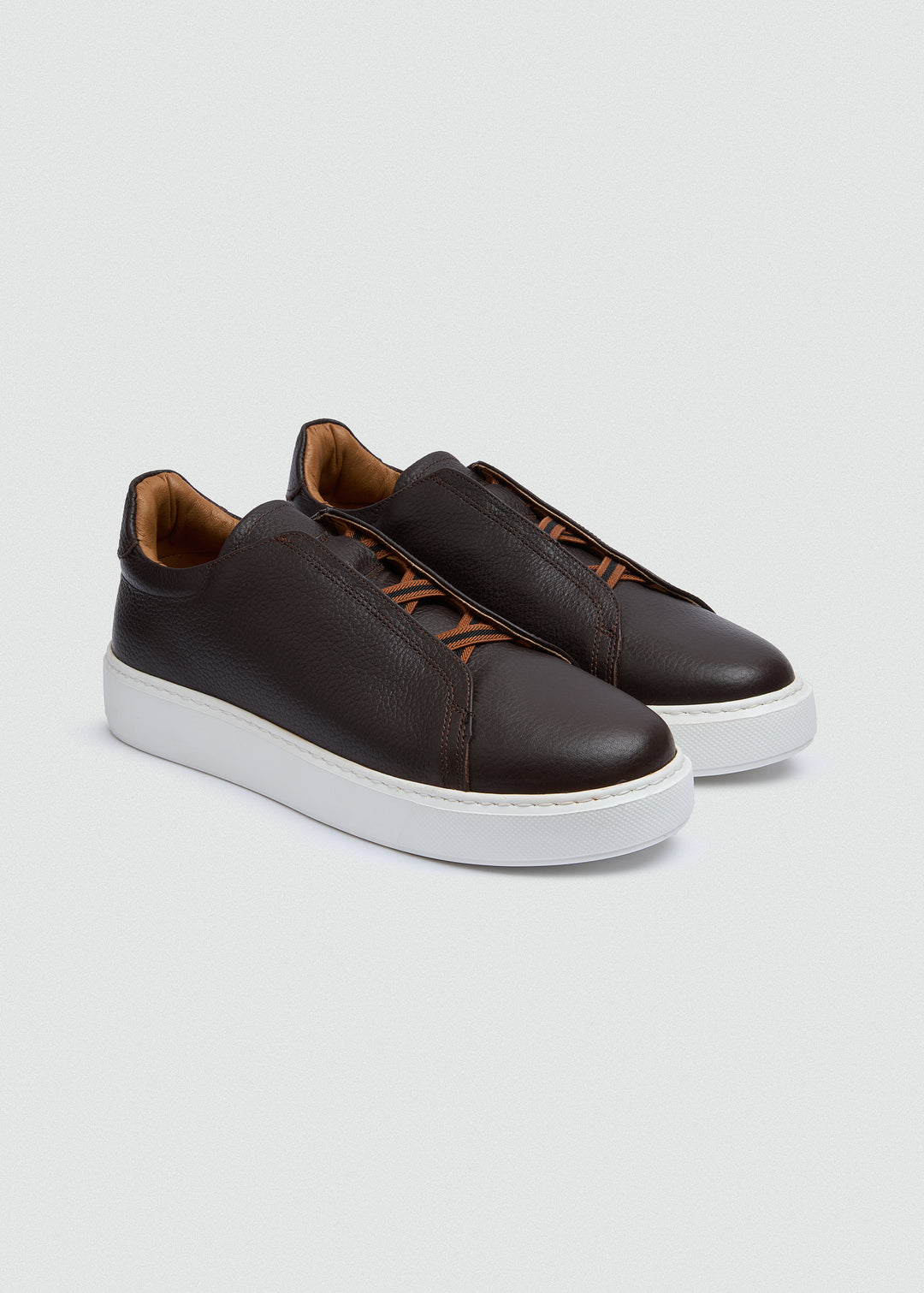 Lightweight Slip-On Sneaker - Textured Brown - pair