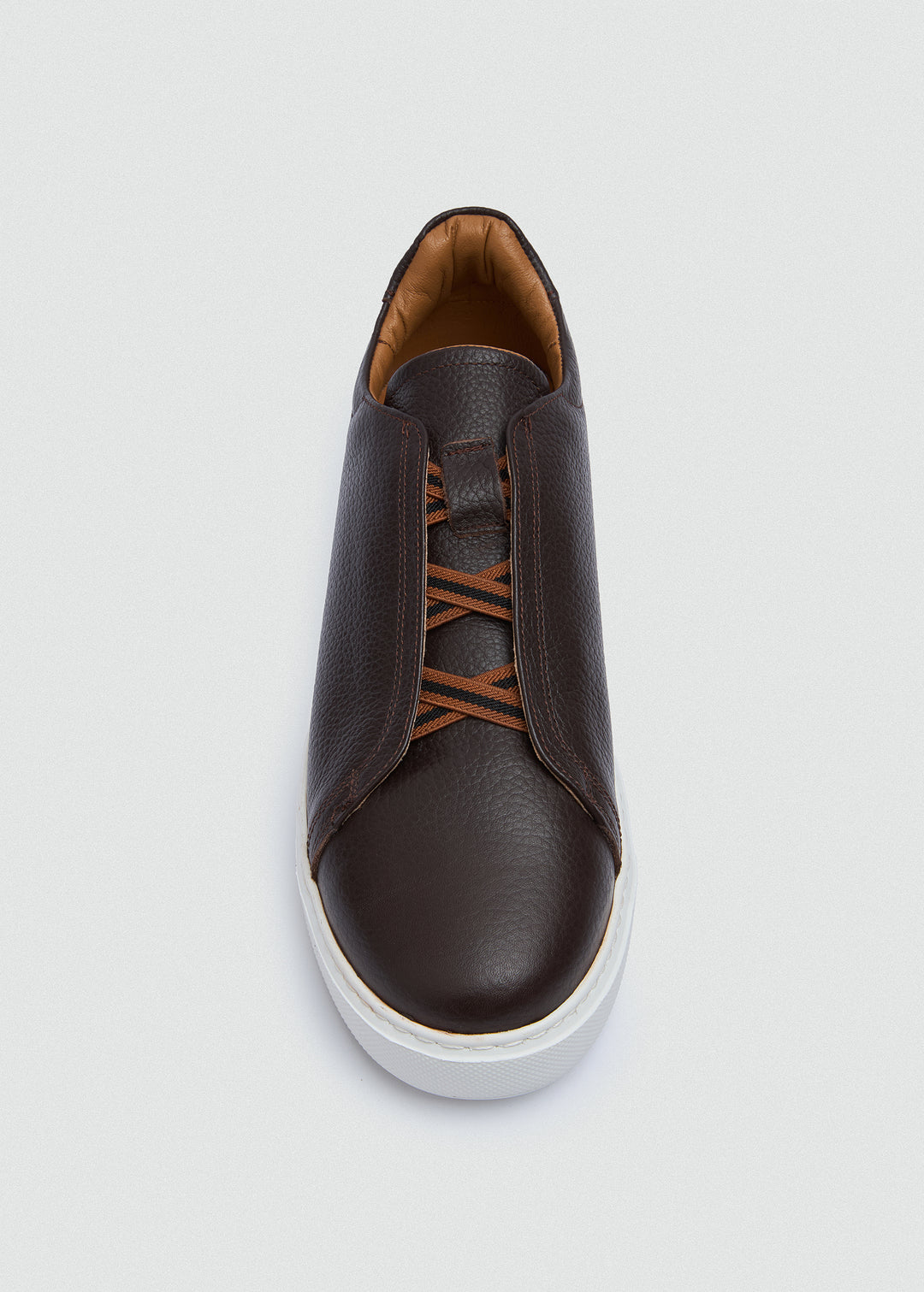 Lightweight Slip-On Sneaker - Textured Brown - top view