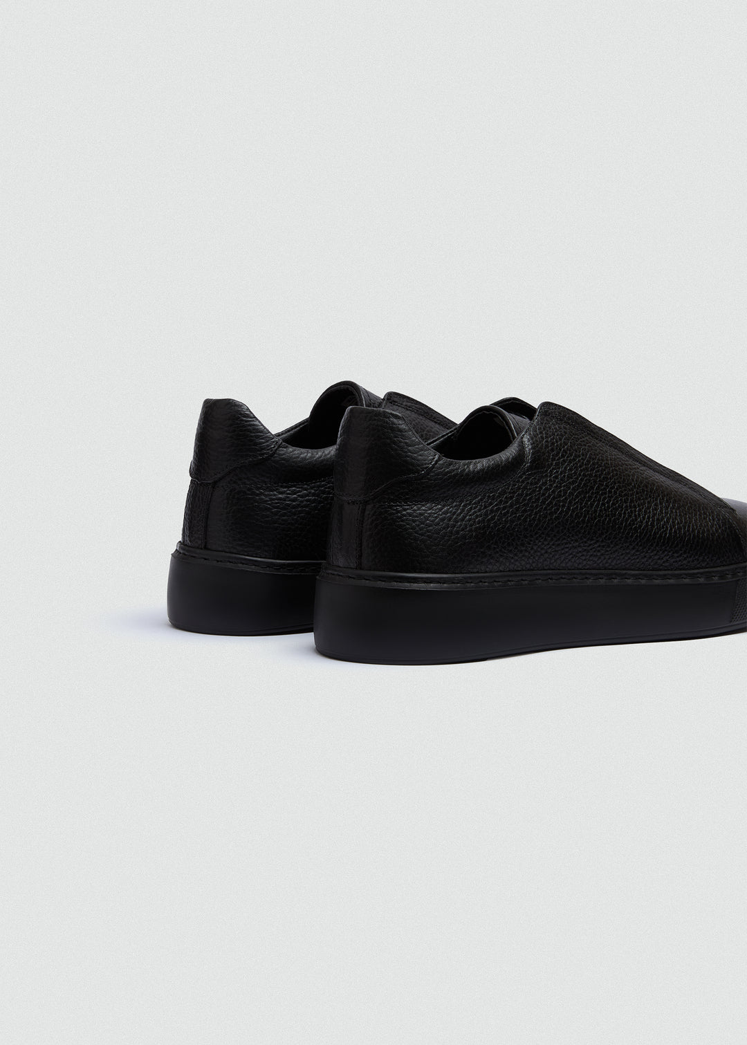 Lightweight Slip-On Sneaker - Textured Black - back view
