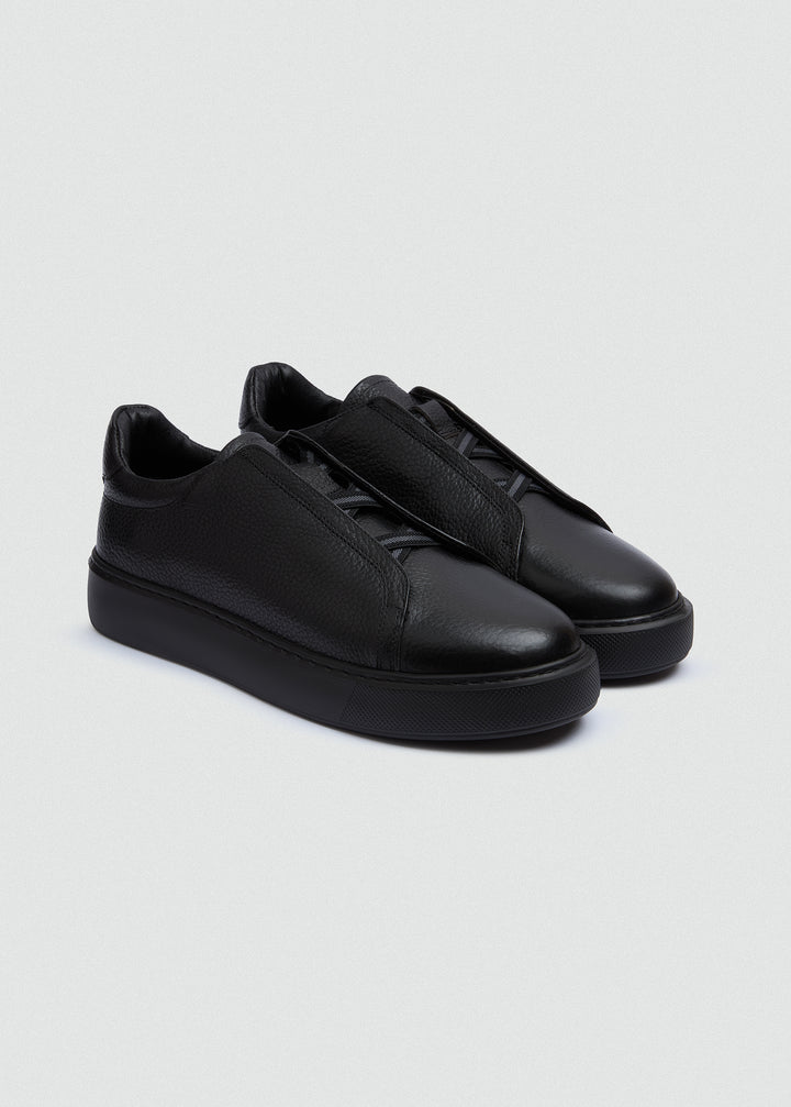 Lightweight Slip-On Sneaker - Textured Black - pair