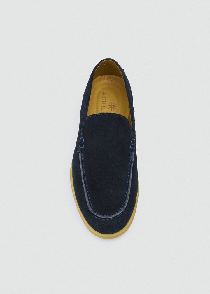 Soft Loafers - Suede Navy Blue, top