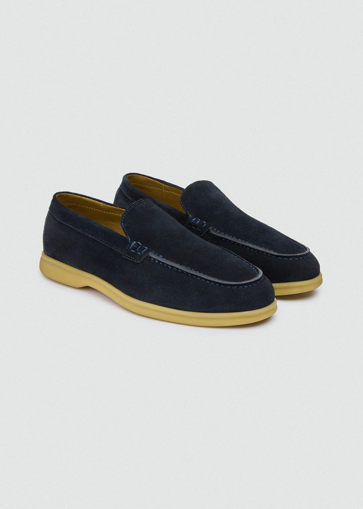 Soft Loafers - Suede Navy Blue, pair