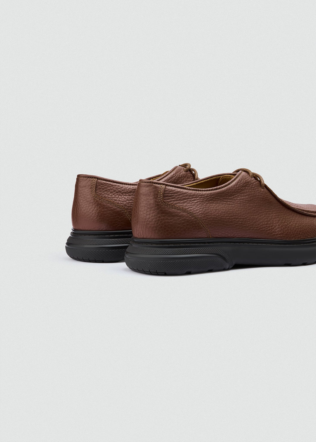 Moc-Toe Lace-Up - Textured Light Brown, back