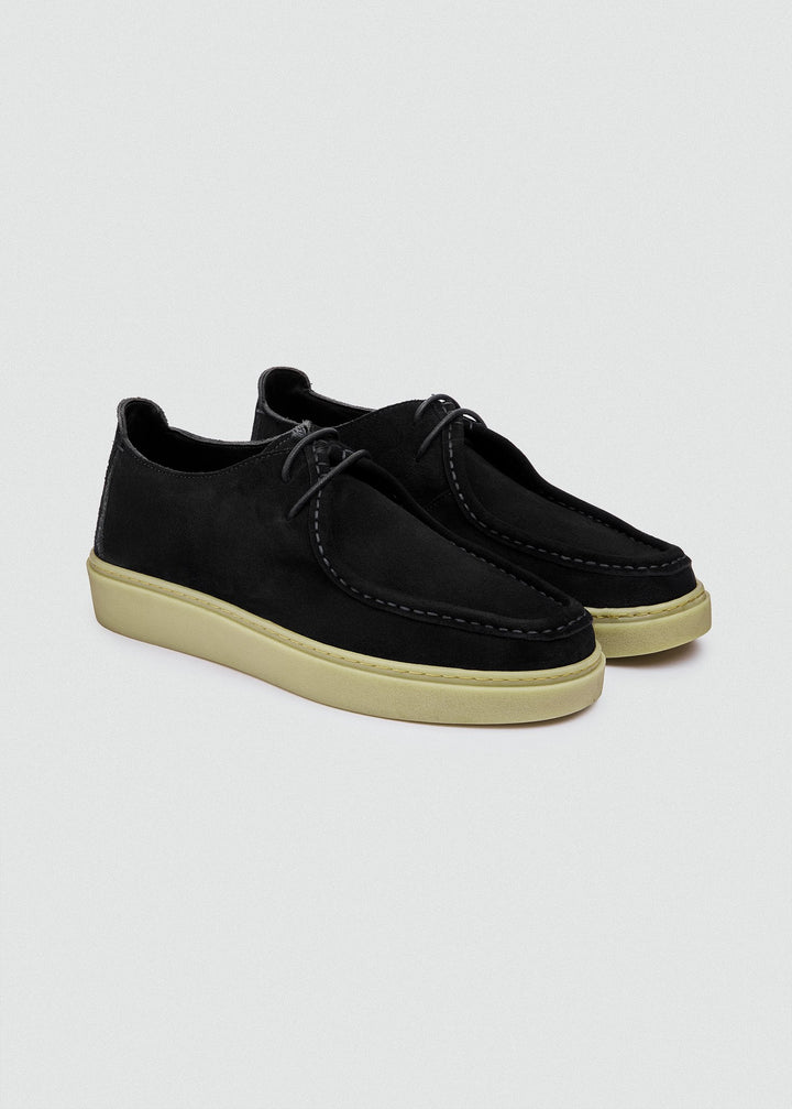 Cupsole Moc-Toe Lace-Up - Suede Black, pair