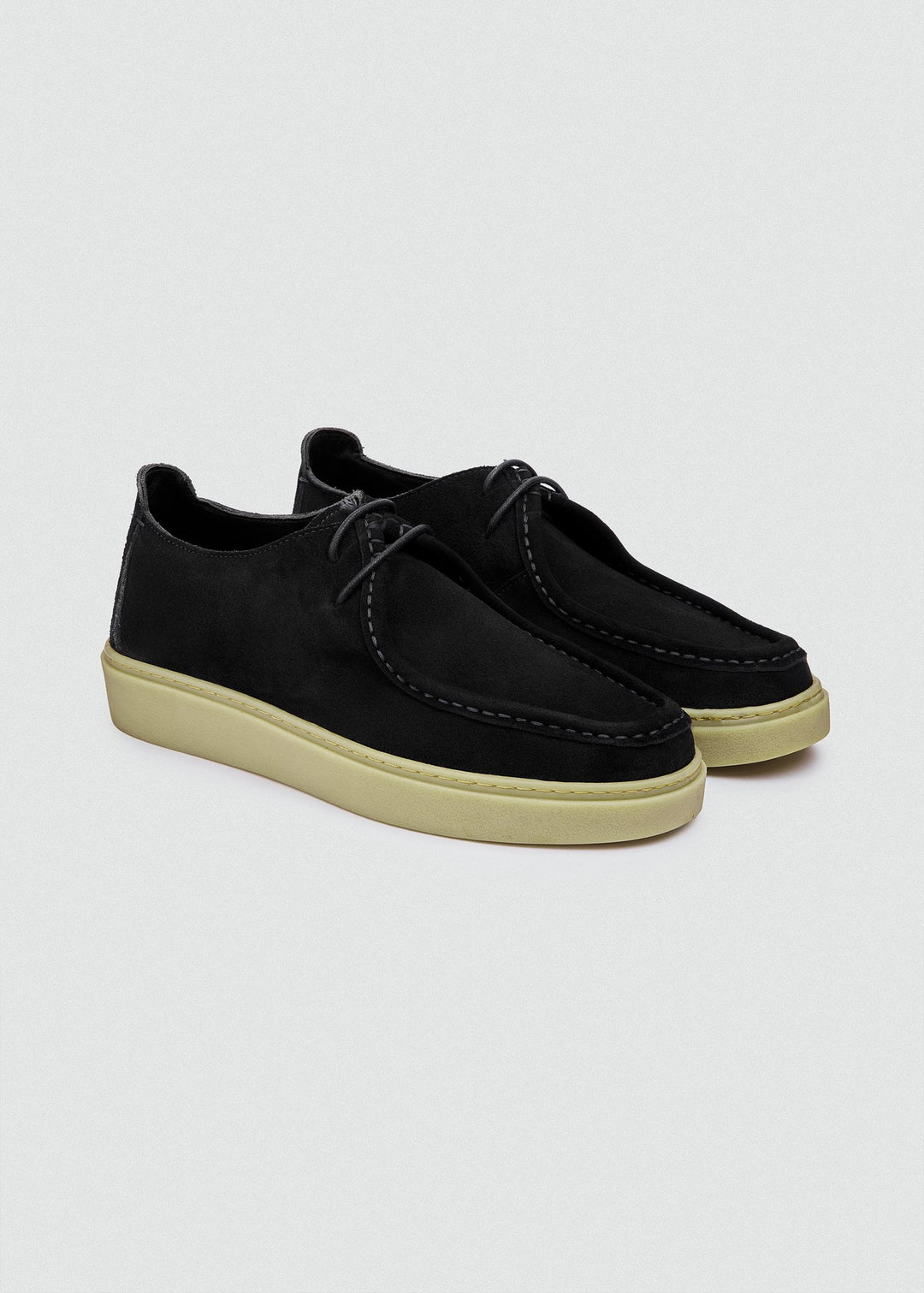 Cupsole Moc-Toe Lace-Up - Suede Black, pair