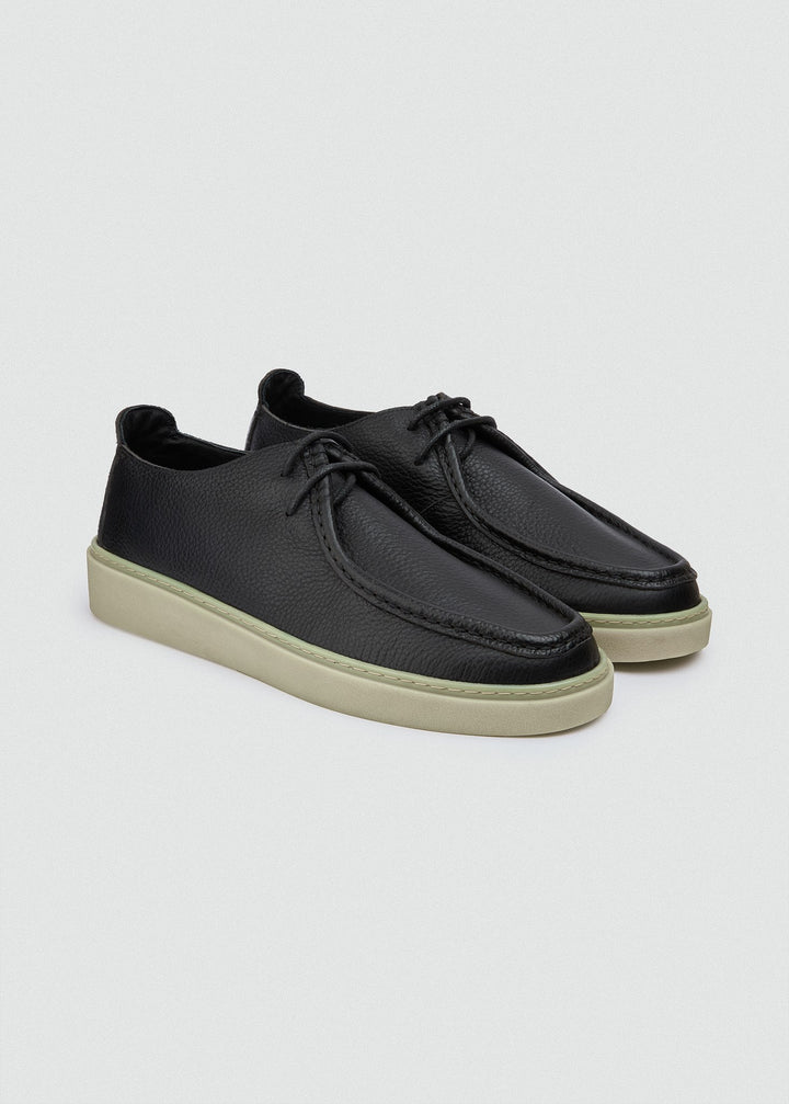 Cupsole Moc-Toe Lace-Up - Textured Black, pair