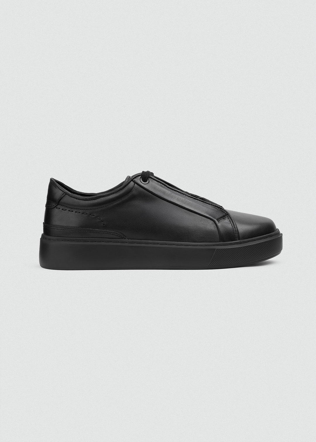 Cupsole Lace-Up Sneaker - Black, side