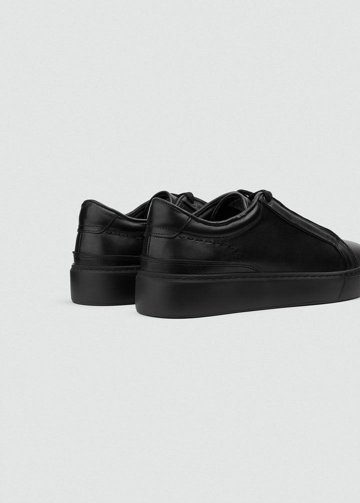Cupsole Lace-Up Sneaker - Black, back