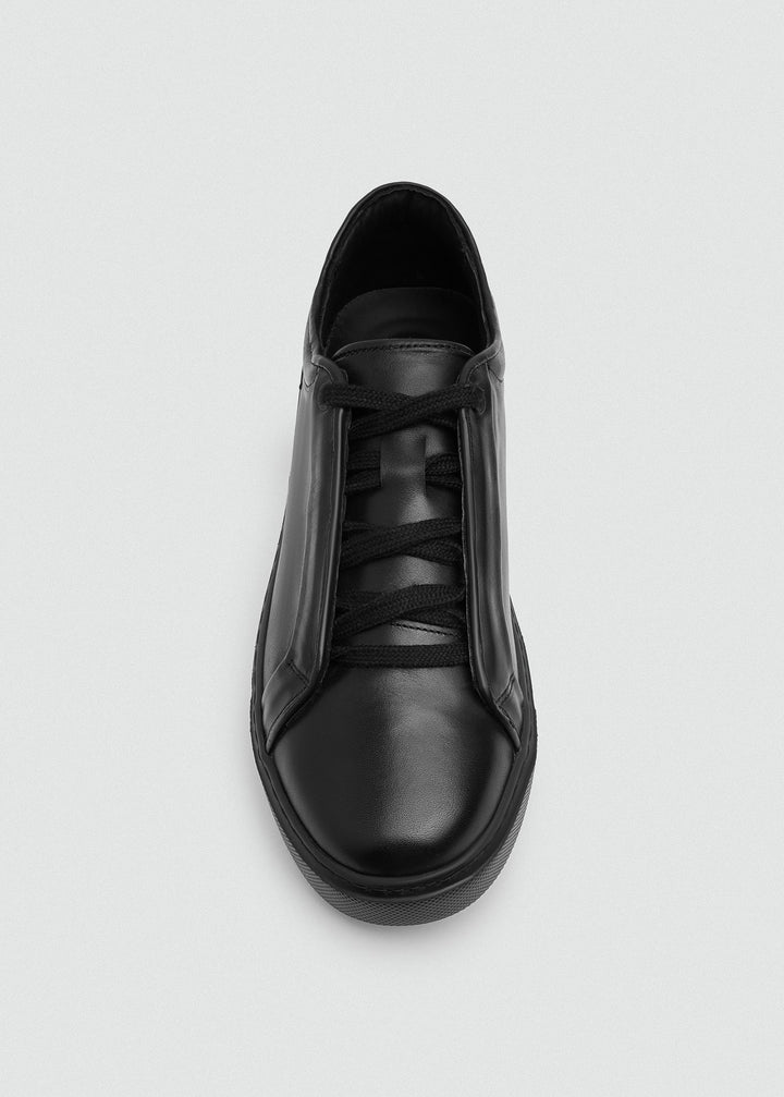 Cupsole Lace-Up Sneaker - Black, top