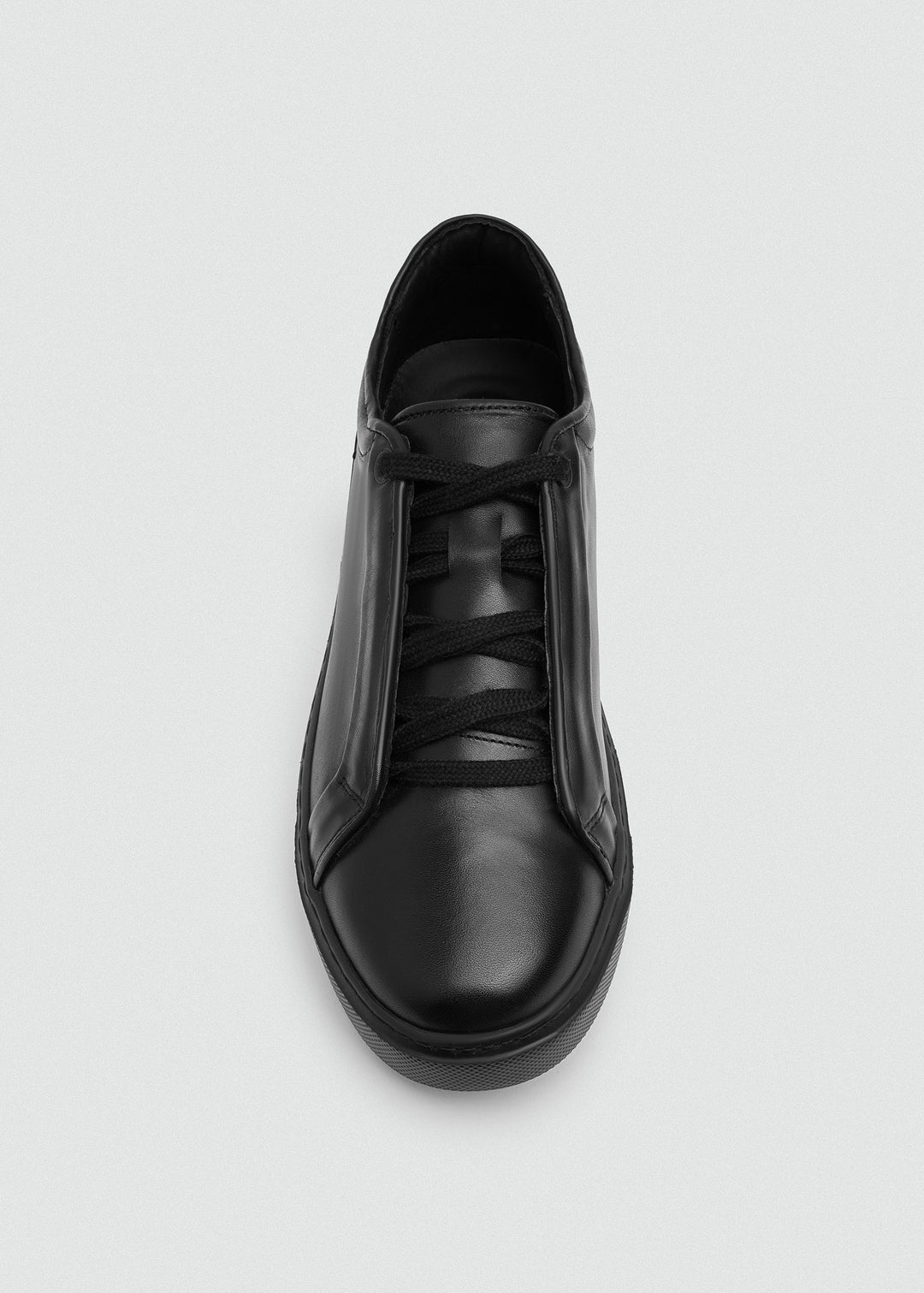 Cupsole Lace-Up Sneaker - Black, top