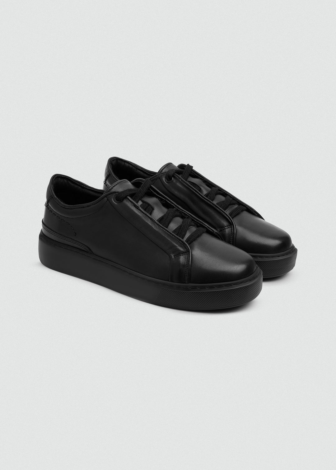 Cupsole Lace-Up Sneaker - Black, pair