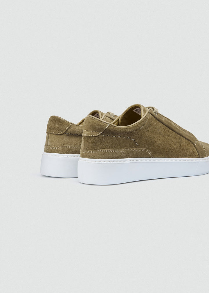 Cupsole Lace-Up Sneaker - Suede Café, back