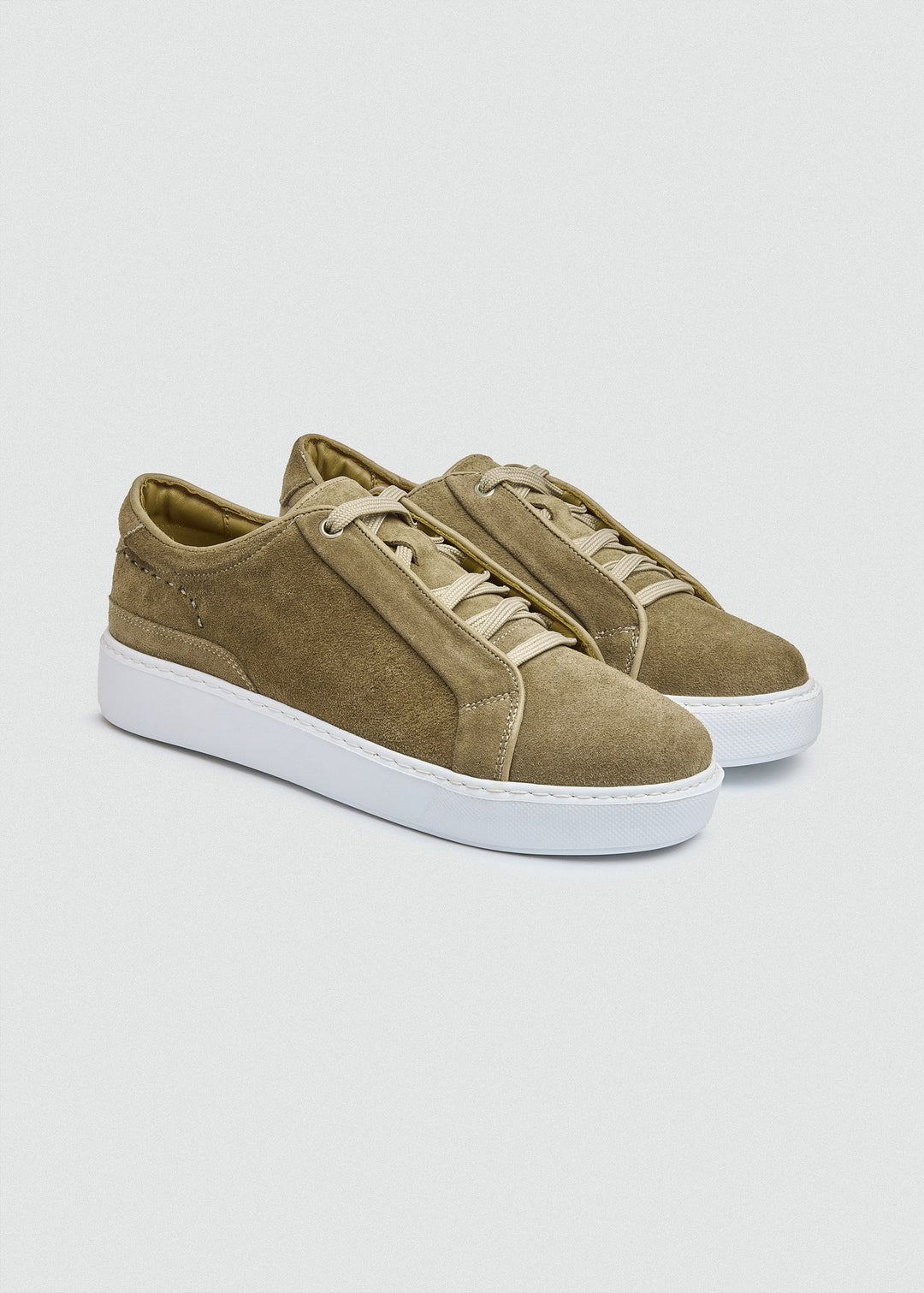 Cupsole Lace-Up Sneaker - Suede Café, pair