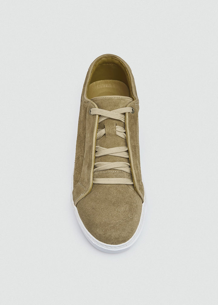 Cupsole Lace-Up Sneaker - Suede Café, top