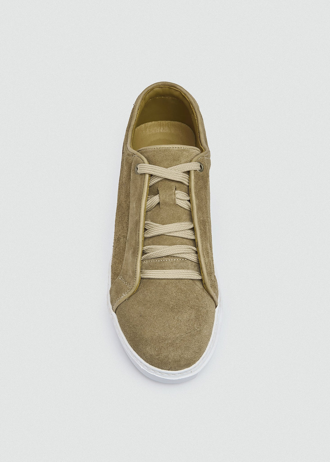 Cupsole Lace-Up Sneaker - Suede Café, top