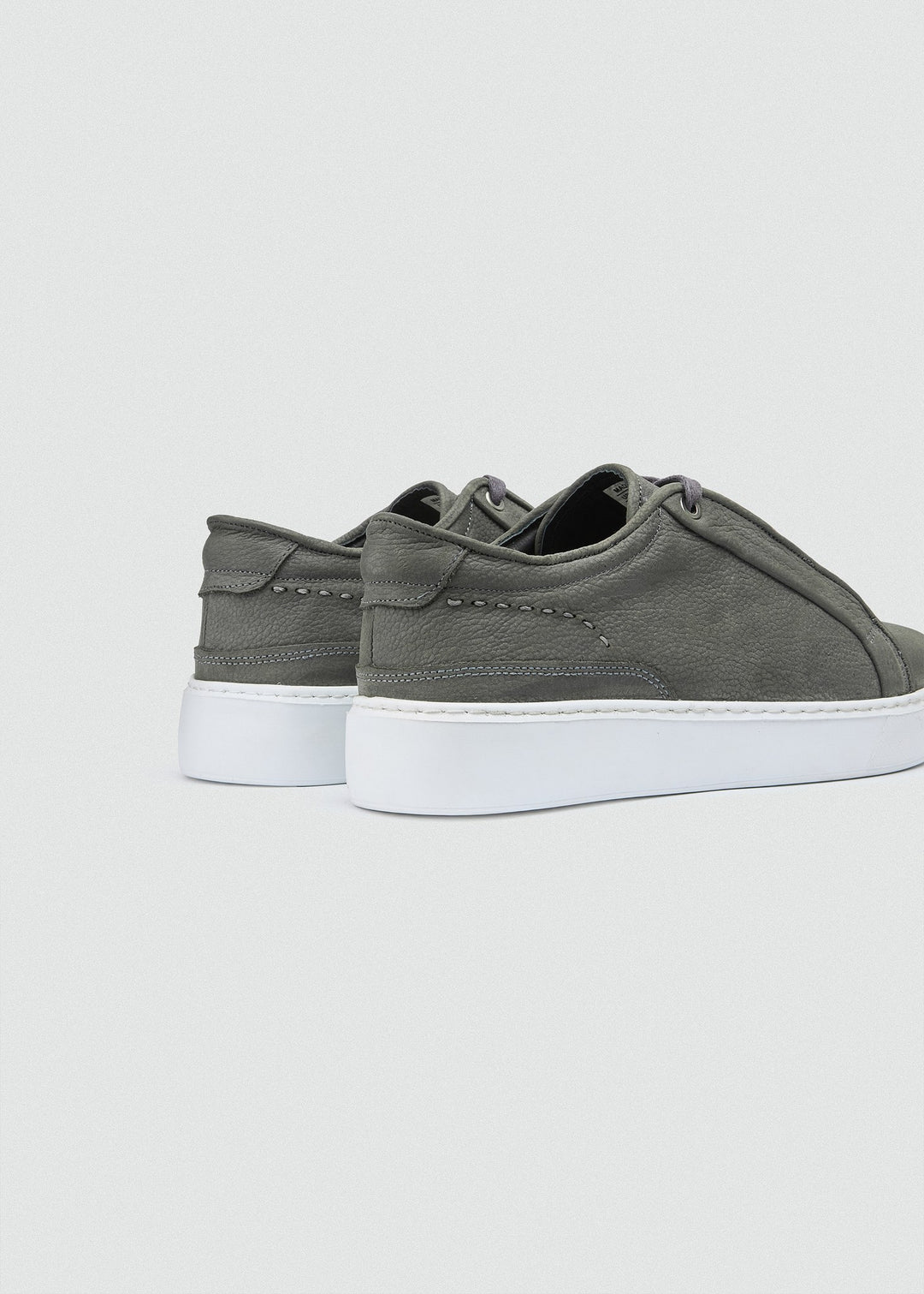 Cupsole Lace-Up Sneaker - Suede Grey, back