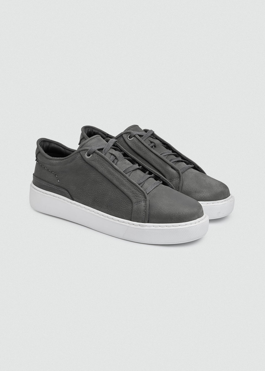 Cupsole Lace-Up Sneaker - Suede Grey, pair