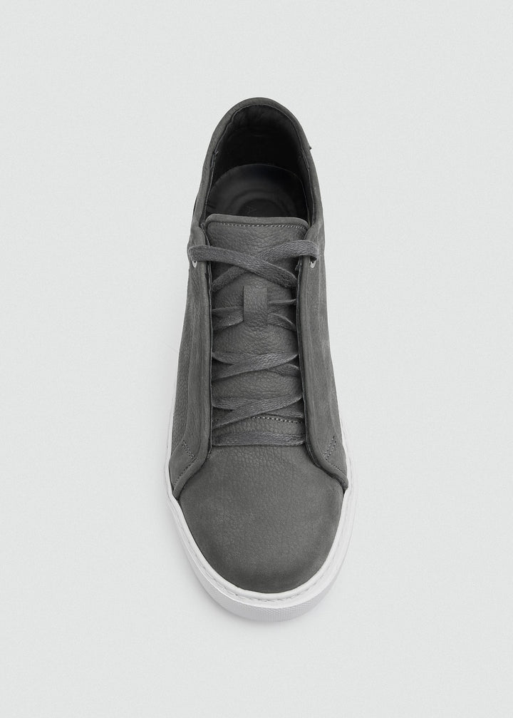 Cupsole Lace-Up Sneaker - Suede Grey, top