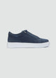 Cupsole Lace-Up Sneaker - Suede Textured Navy Blue