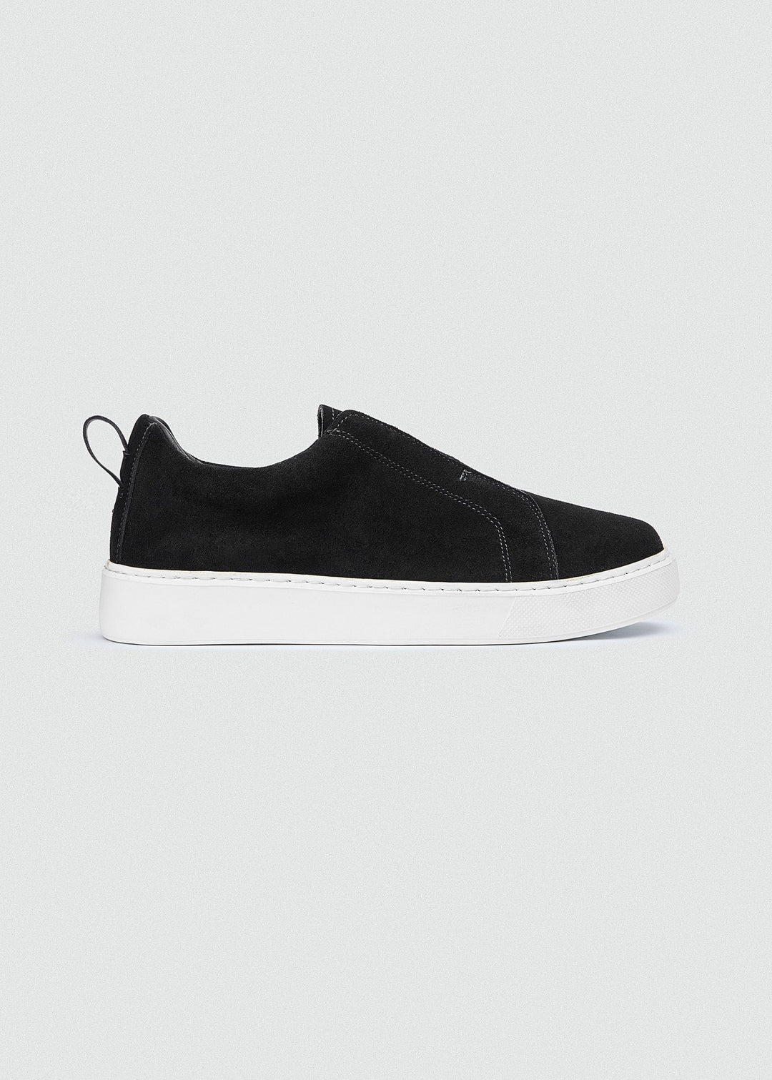 Laceless Slip-On Sneaker - Suede Black, side