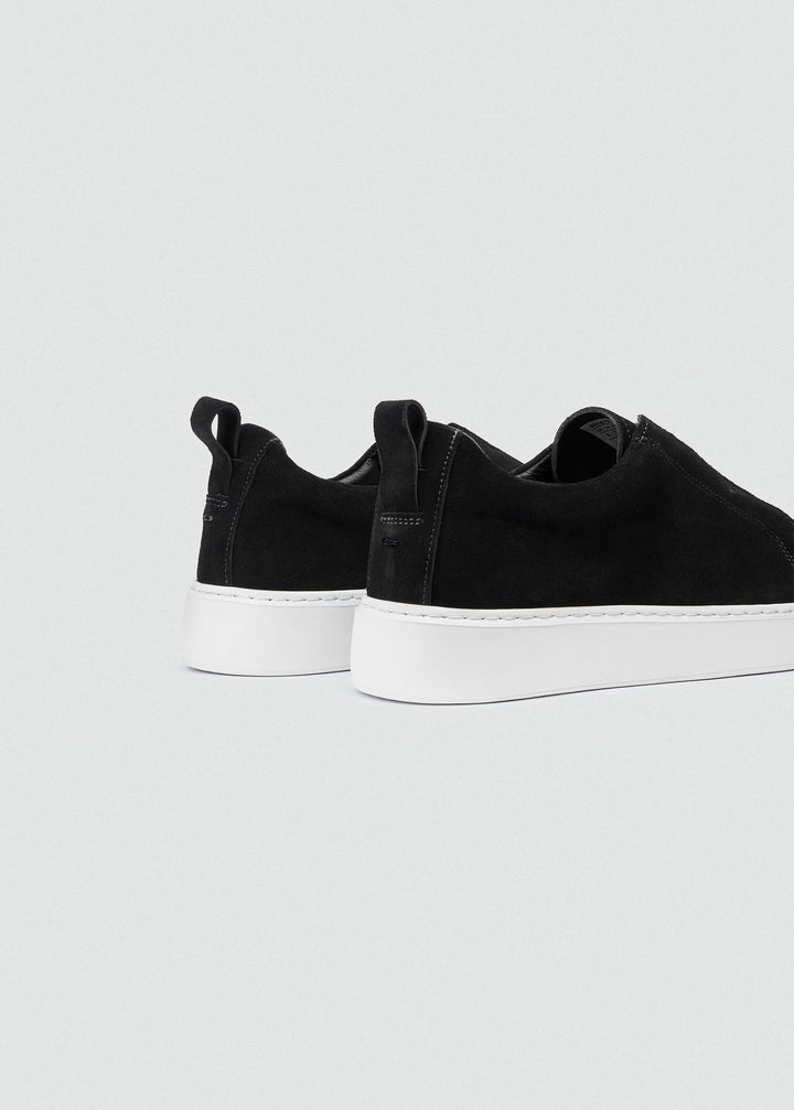 Laceless Slip-On Sneaker - Suede Black, back