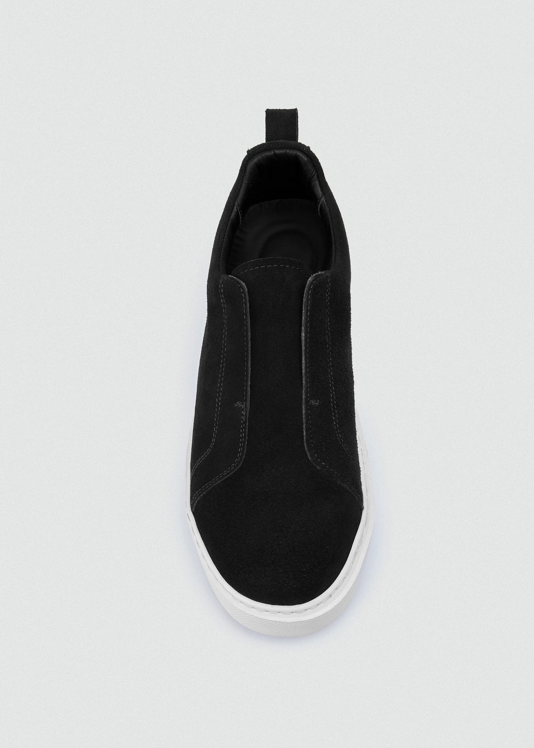 Laceless Slip-On Sneaker - Suede Black, top