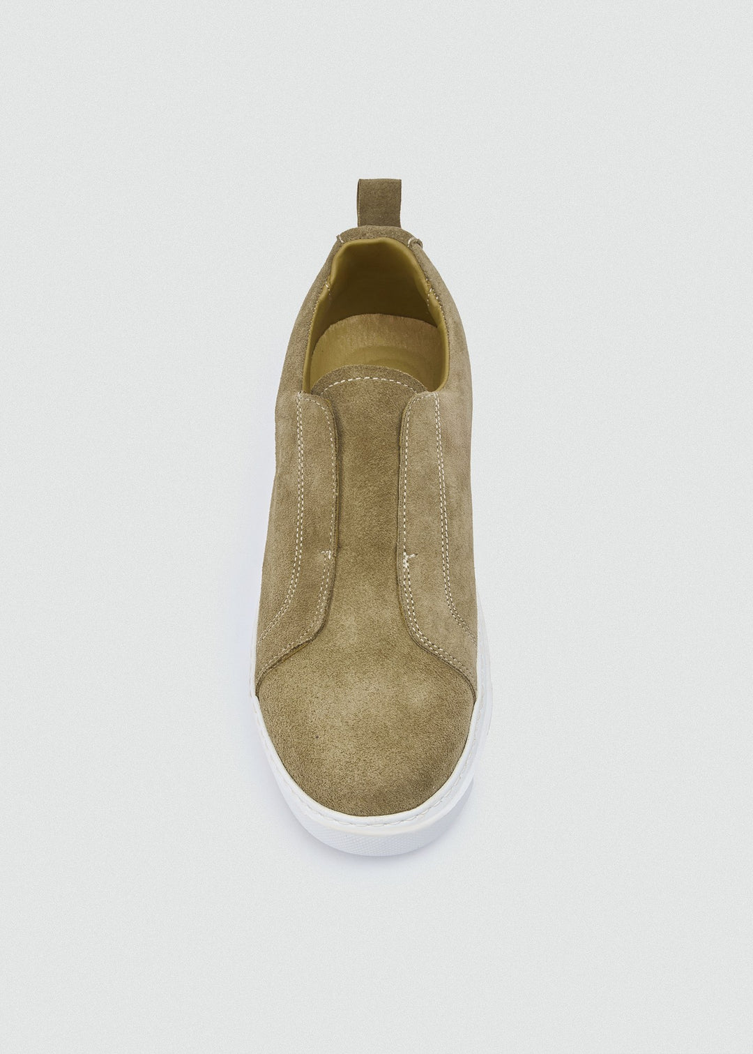 Laceless Slip-On Sneaker - Suede Café, top