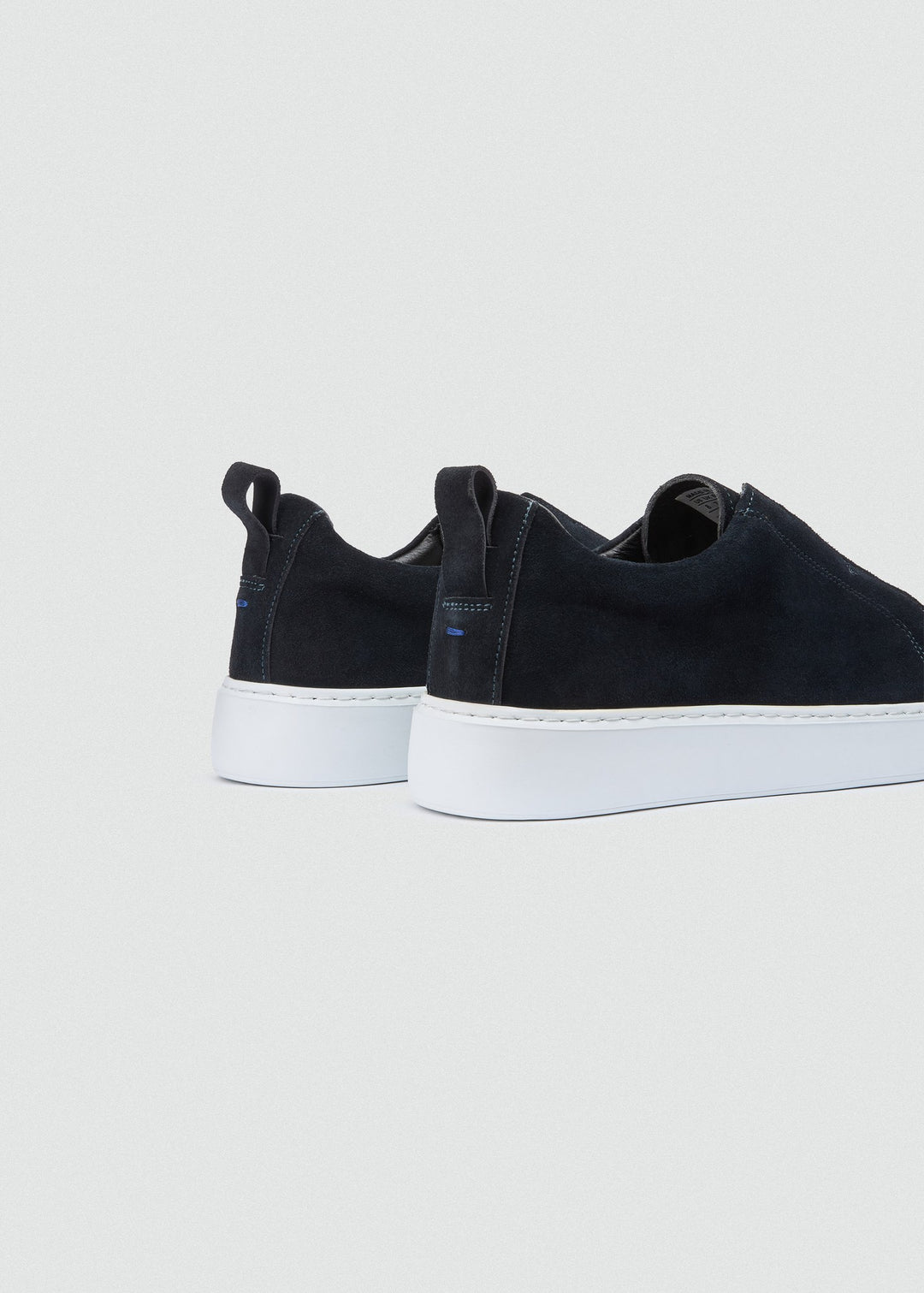 Laceless Slip-On Sneaker - Suede Navy Blue, back