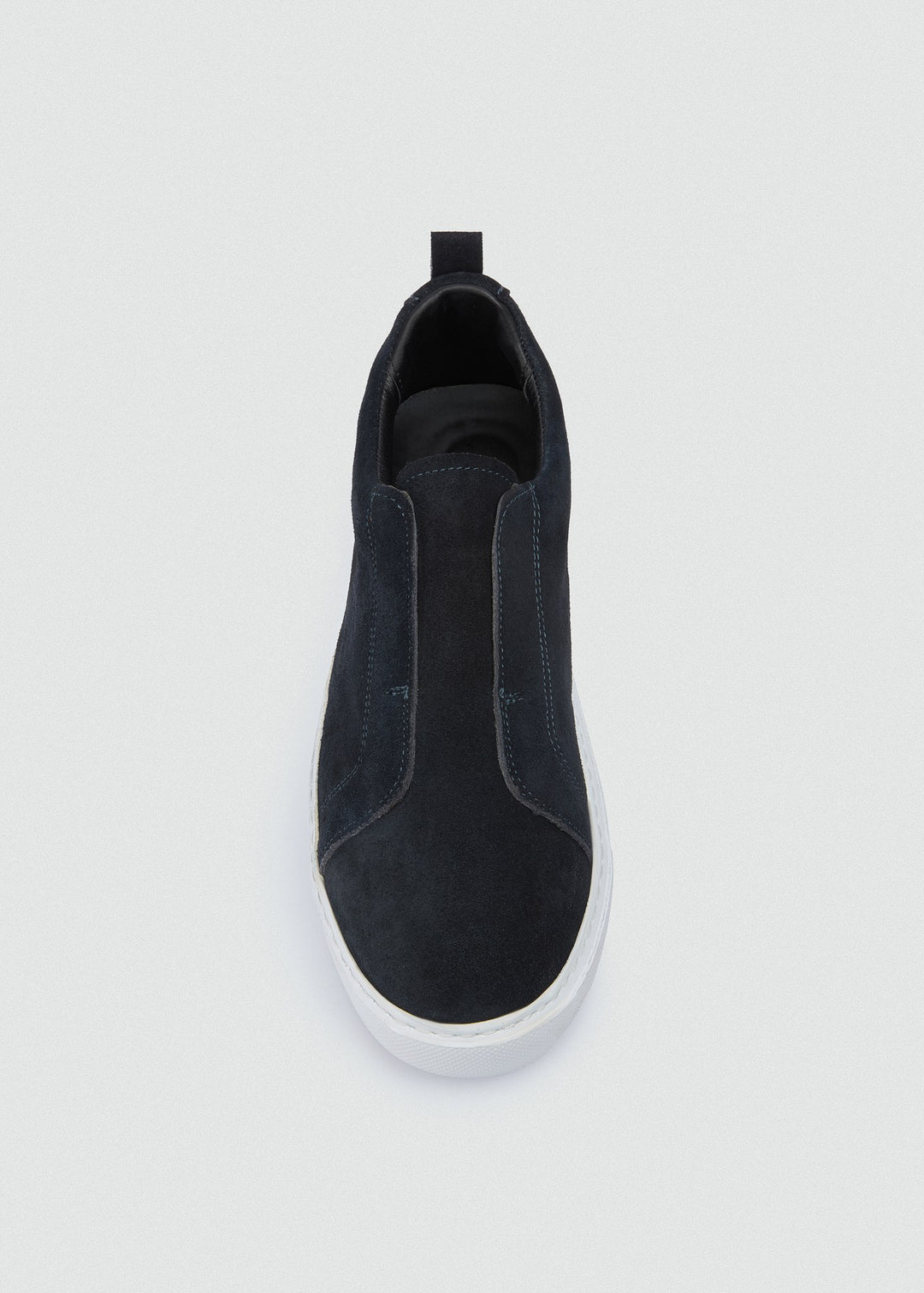 Laceless Slip-On Sneaker - Suede Navy Blue, top