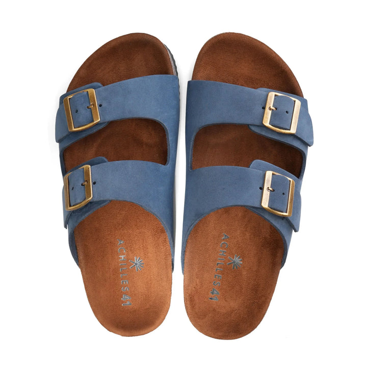 Arizona Soft Footbed Double Buckle Sandals Navy | Blue