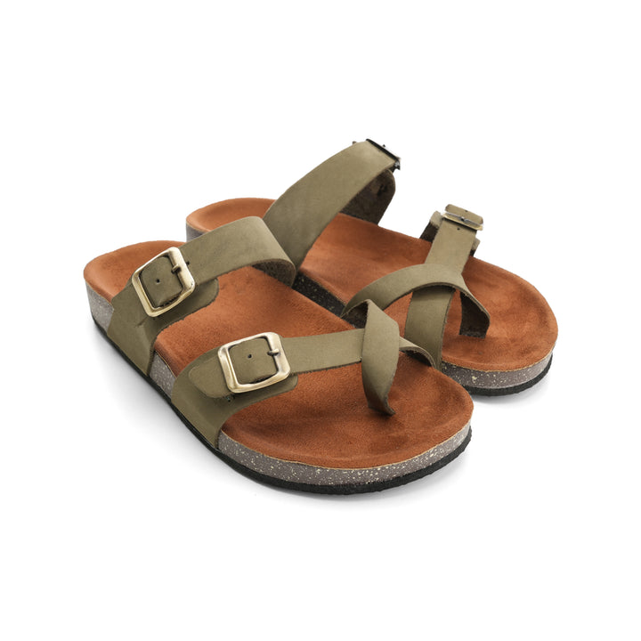 Achilles| Mayari Soft Footbed Sandals -Olive